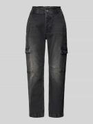 Tapered fit jeans met elastische band