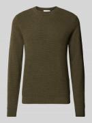 Gebreide pullover met ribboorden, model 'ROSS'