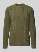 Gebreide pullover met kabelpatroon, model 'Jacob'