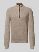 Gebreide pullover met ribboorden