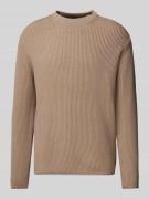 Gebreide pullover met ronde hals, model 'LEANDO'