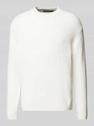 Gebreide pullover met ronde hals, model 'LEANDO'