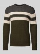 Gebreide pullover met ronde hals, model 'SANDER'