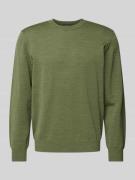 Gebreide pullover van pure scheerwol met ronde hals