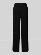 Straight fit stoffen broek met persplooien, model 'EVE'