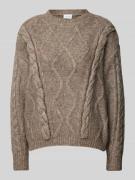 Gebreide pullover met kabelpatroon, model 'TOYA'