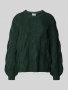 Gebreide pullover met kabelpatroon, model 'ELLA'