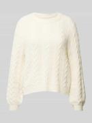 Gebreide pullover met ronde hals, model 'RUBINA'