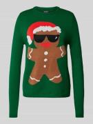 Gebreide pullover met ronde hals, model 'XMAS COOKIES'