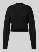 Korte pullover met opstaande kraag, model 'BODRUM'