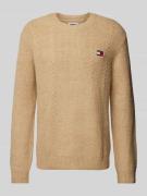 Gebreide pullover met kabelpatroon, model 'SLIM CABLE'