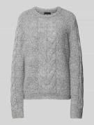 Gebreide pullover met kabelmotief, model 'NINA'