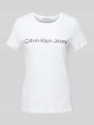 T-shirt met labelprint