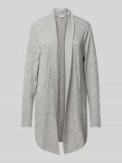 Loose fit cardigan met geribde platte kraag