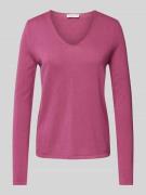 Regular fit gebreide pullover met V-hals