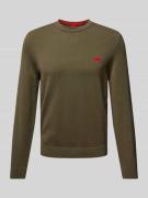 Gebreide pullover met labelbadge, model 'San Cassius'