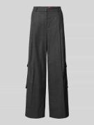 Wide leg pantalon met bandplooien, model 'Herota'