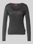 Gebreide pullover met geribde ronde hals, model 'Sunessya'