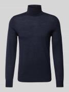 Gebreide pullover van wol met col, model 'Neville'