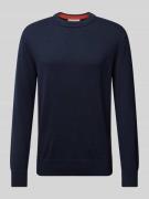 Regular fit gebreide pullover met ronde hals