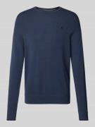 Gebreide pullover met ribboorden