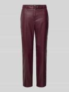 Relaxed fit cigarette pants met voering van zachte viscosemix en riem