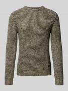 Gebreide pullover met ronde hals, model 'Oro'