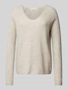 Gebreide pullover met V-hals