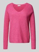 Gebreide pullover met V-hals