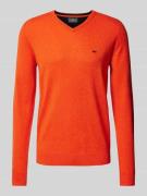 Gebreide pullover met V-hals