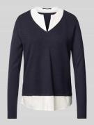 Gebreide pullover met V-hals