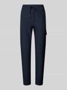 Slim fit stoffen broek met cargozak