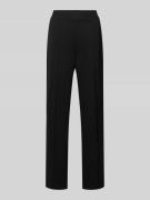 Slim fit stoffen broek met vaste persplooien, model 'Curinna'