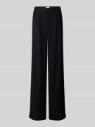 Wide leg stoffen broek met bandplooien, model 'Draco'