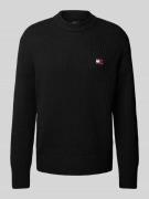 Gebreide pullover met labelpatch