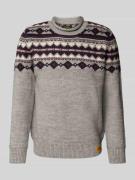 Gebreide pullover met labelpatch