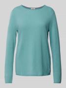 Pullover van wolmix met labeldetail