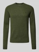 Regular fit gebreide pullover van zuivere lamswol