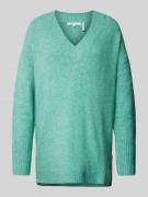 Loose fit gebreide pullover met katoen en V-hals