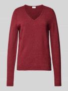 Gebreide pullover met V-hals