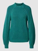 Gebreide pullover met lanawol en ribstructuur