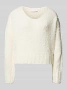 Gebreide pullover met V-hals