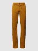 Slim fit chino met labelpatch, model 'Schino'