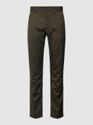 Slim fit chino met all-over motief