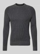 Regular fit gebreide pullover met bi-colour-effect van een mix van bio...