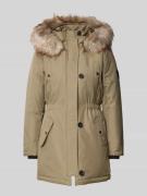 Getailleerde parka met imitatiebont, model 'IRIS'