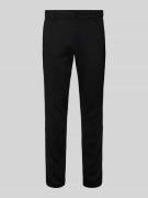 Slim fit chino van jersey met vaste, opgerolde pijpboorden