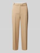 Slim fit stoffen broek met persplooien