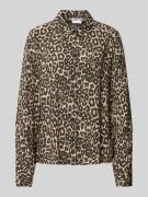 Regular fit overhemdblouse van viscose met motiefprint