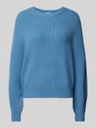 Oversized gebreide pullover van viscosemix met ronde hals